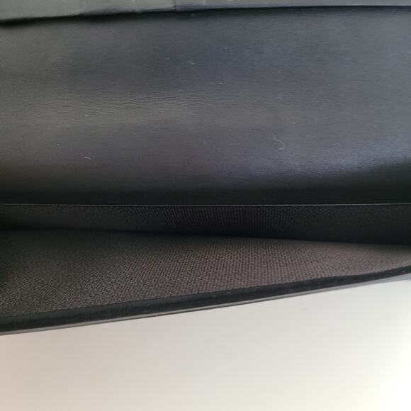 Givenchy Vintage Bifold Leather Large Wallet Black Logo Unisex Long Slim Classic - Picture 5 of 11